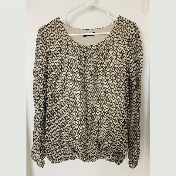 Alice Rinaldi Abstract Geometric Print Blouse Large - Picture 1 of 4